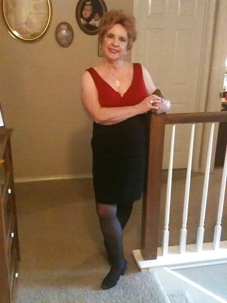 13P Non-nude Beautiful smiling granny redhead