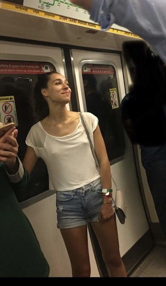 25P Proud braless sluts show off their nipples and pokies