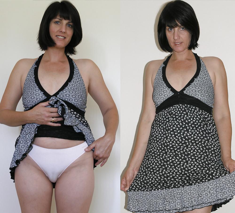 10P Married mature wife clothed unclothed pics