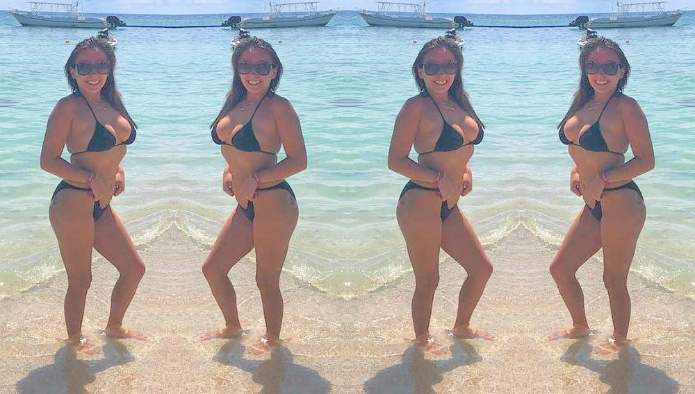 17P Jessy Bikini Teen Tiny Black String Bikini For Jerking Off