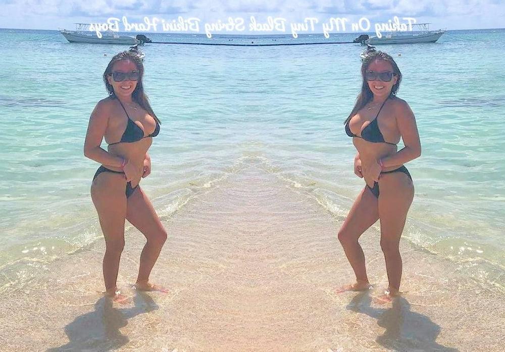 17P Jessy Bikini Teen Tiny Black String Bikini For Jerking Off
