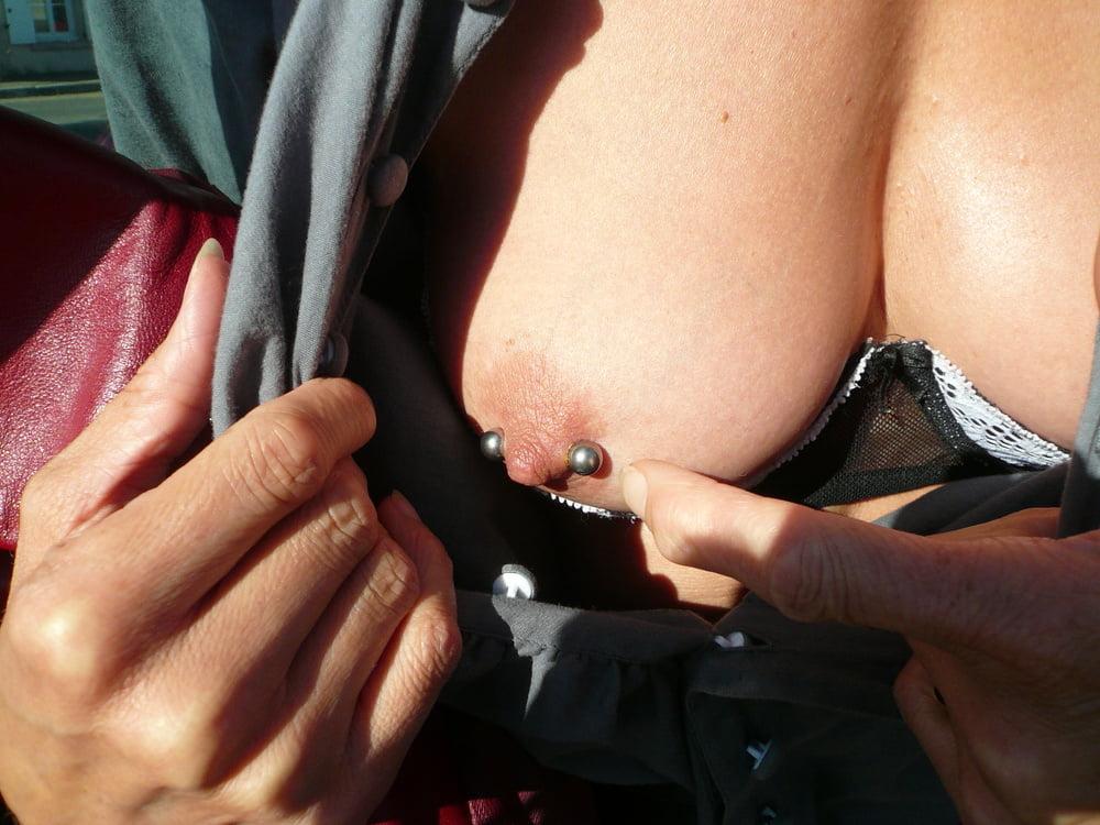 25P Chloe's pierced nipples