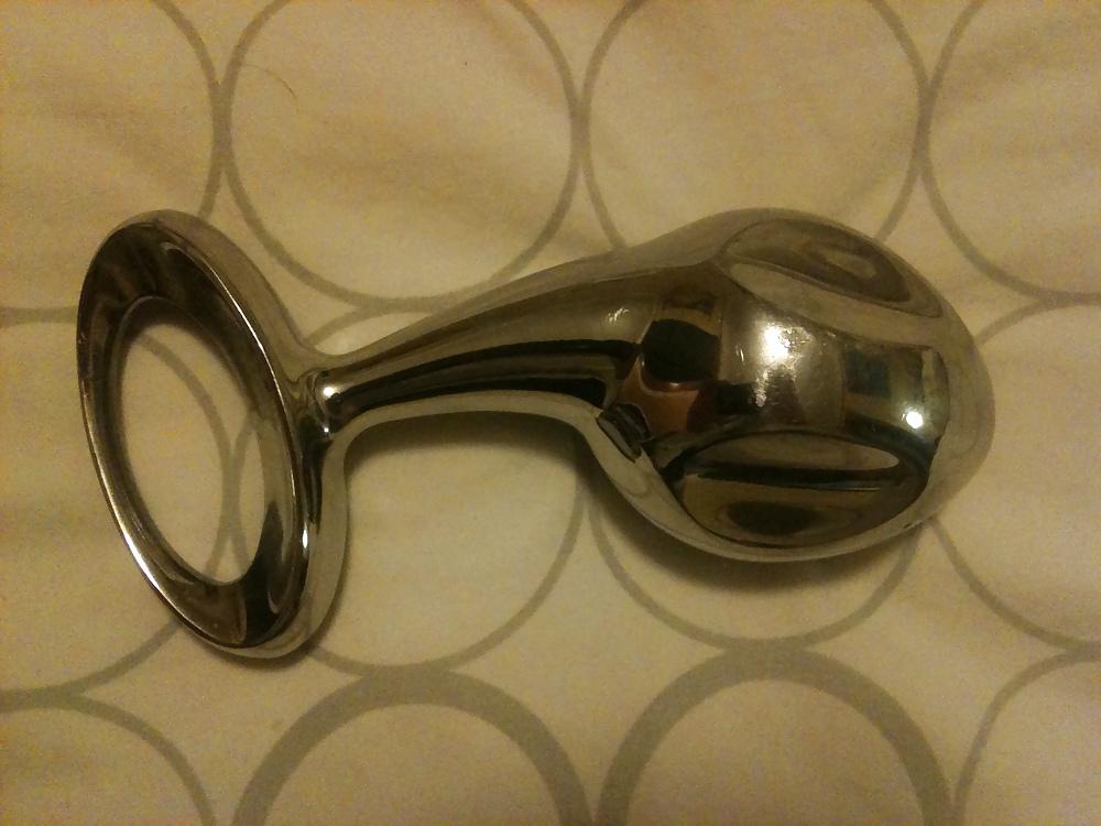 8P Tear drop cock ring and njoy butt plug
