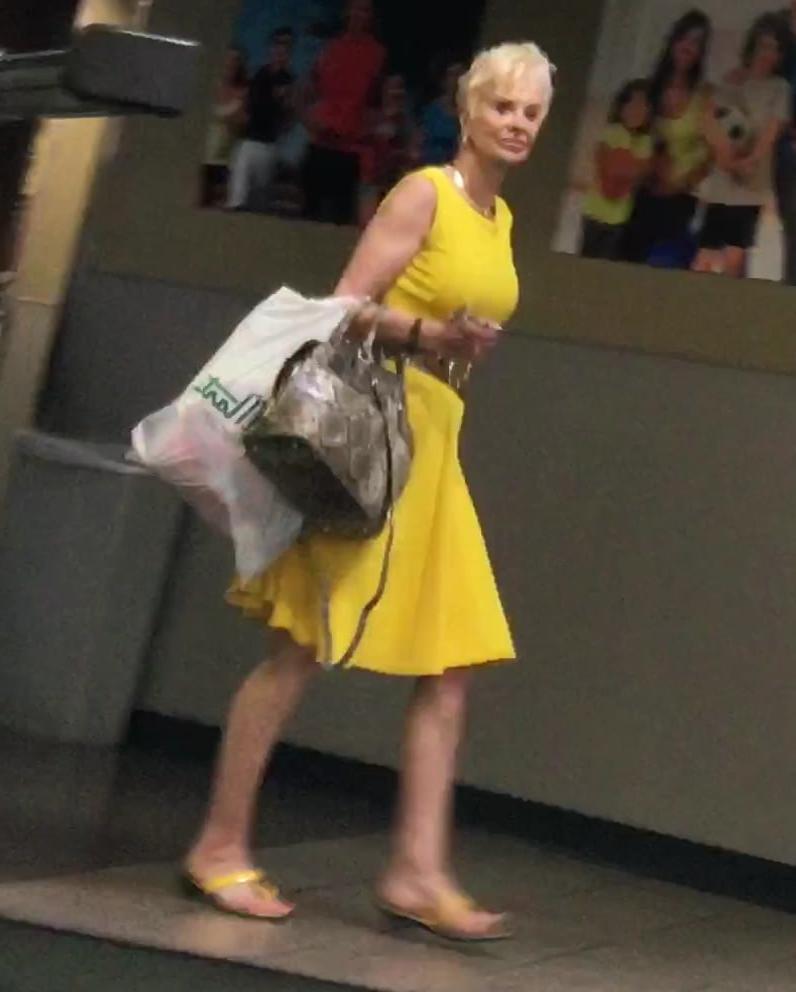 21P Sexy gym fit blonde granny