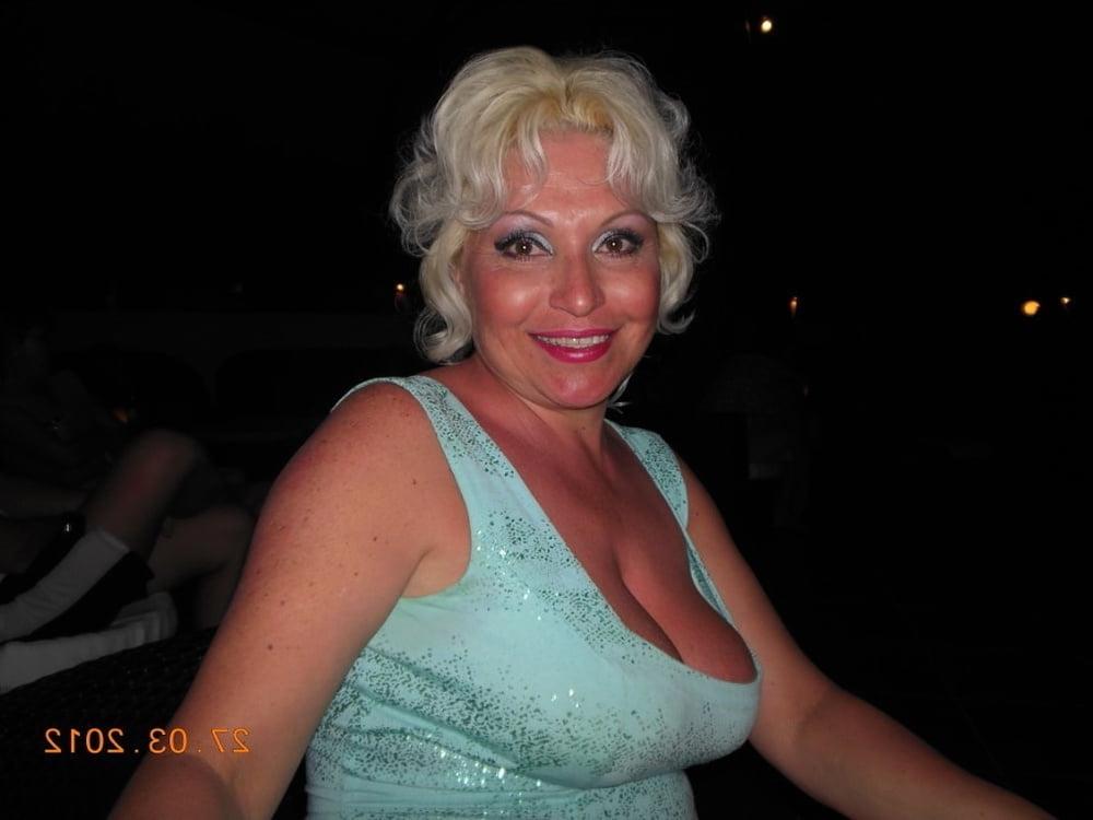 25P Hot Non-nude Platinum blonde Russian granny
