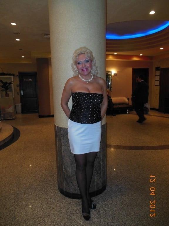 25P Hot Non-nude Platinum blonde Russian granny