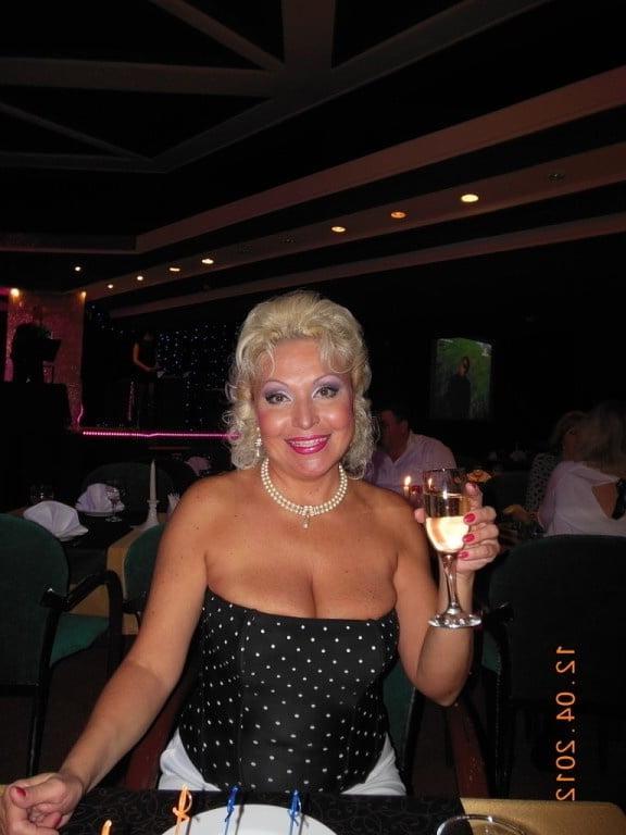 25P Hot Non-nude Platinum blonde Russian granny