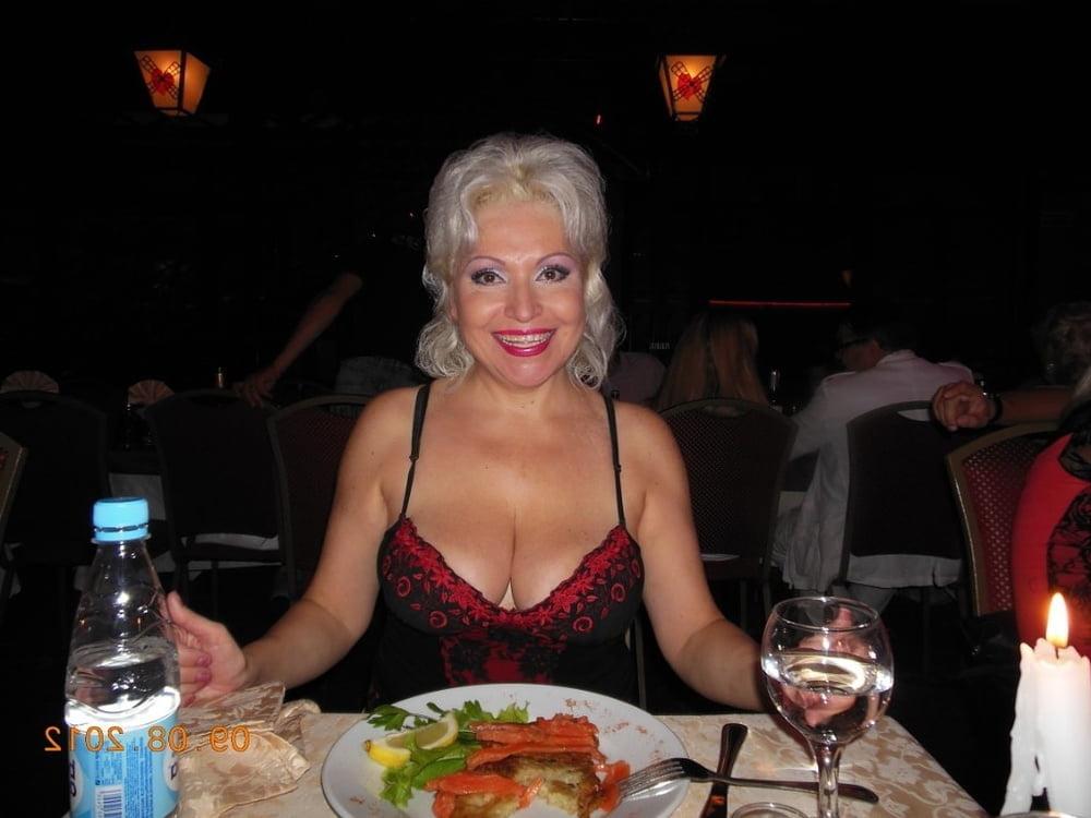25P Hot Non-nude Platinum blonde Russian granny