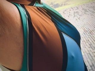25P Public see through nipples in the park Amberx