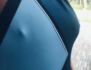 25P Public see through nipples in the park Amberx