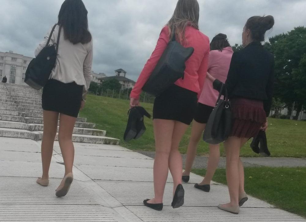 25P upskirt, young woman sitting we see her panties