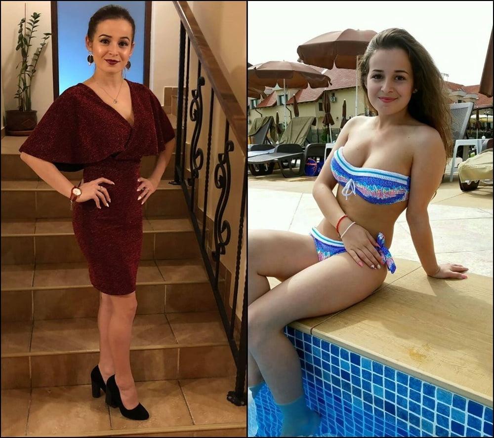 9P fully clothed and in a bikini