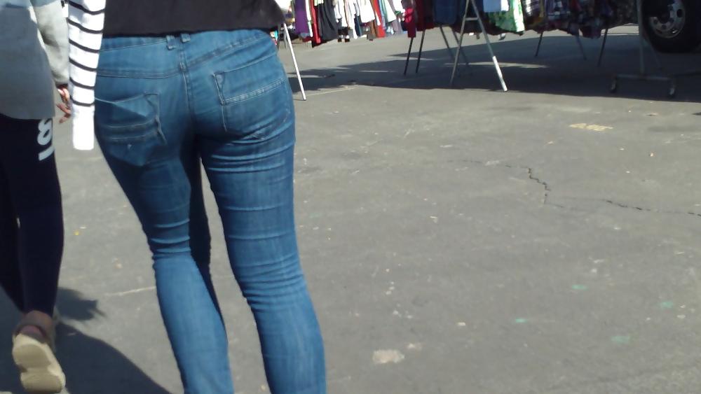 25P Cute teen ass in butt tight jeans 