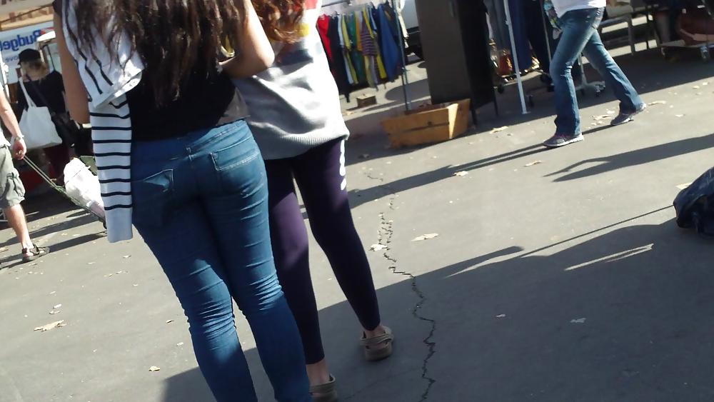 25P Cute teen ass in butt tight jeans 