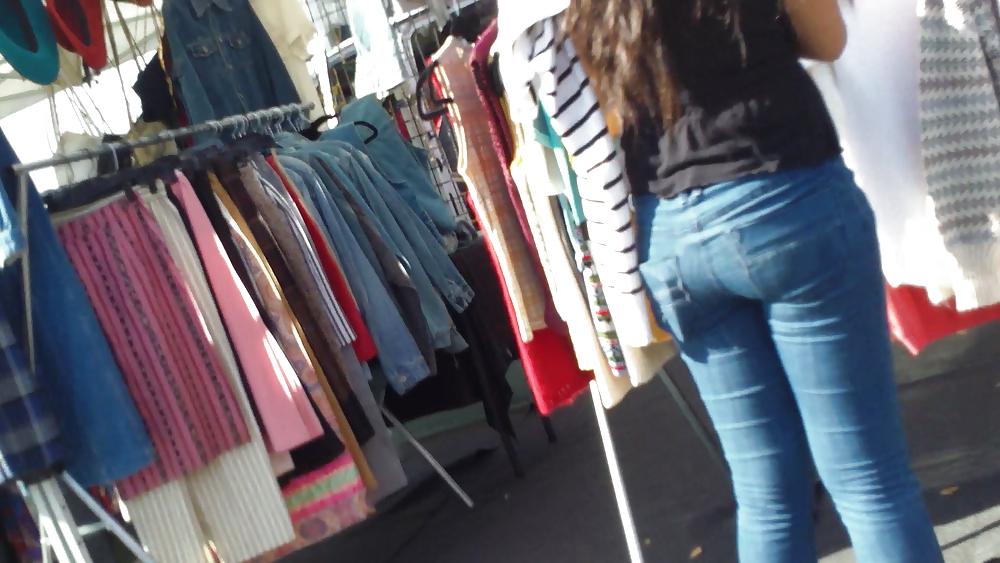 25P Cute teen ass in butt tight jeans 