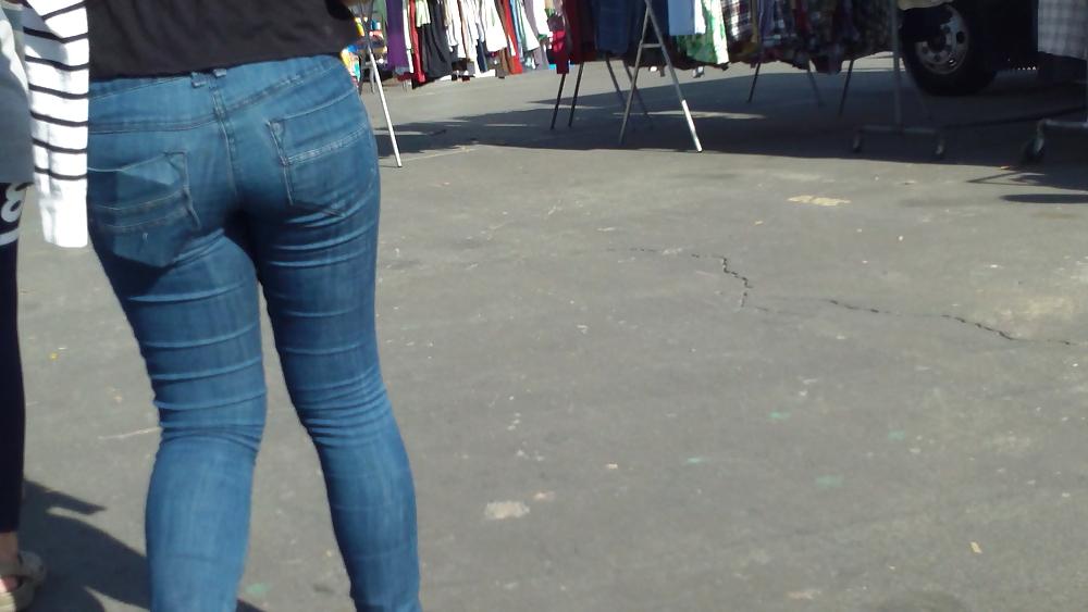25P Cute teen ass in butt tight jeans 