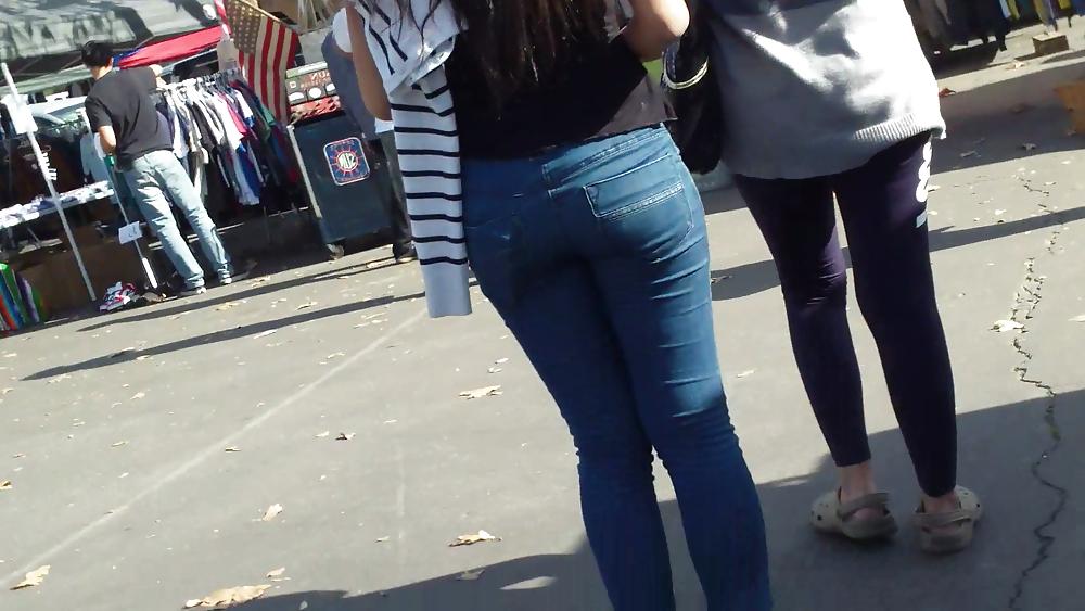 25P Cute teen ass in butt tight jeans 