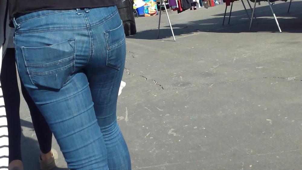25P Cute teen ass in butt tight jeans 