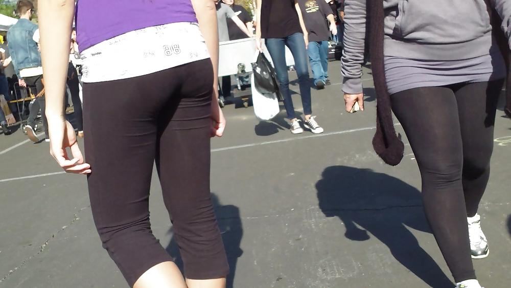 25P Sexy skinny teen butt & ass in spandex pants