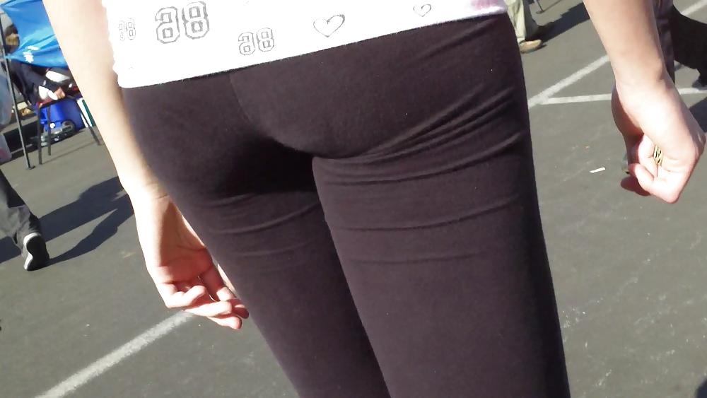 25P Sexy skinny teen butt & ass in spandex pants