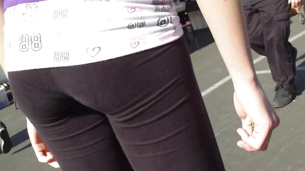 25P Sexy skinny teen butt & ass in spandex pants