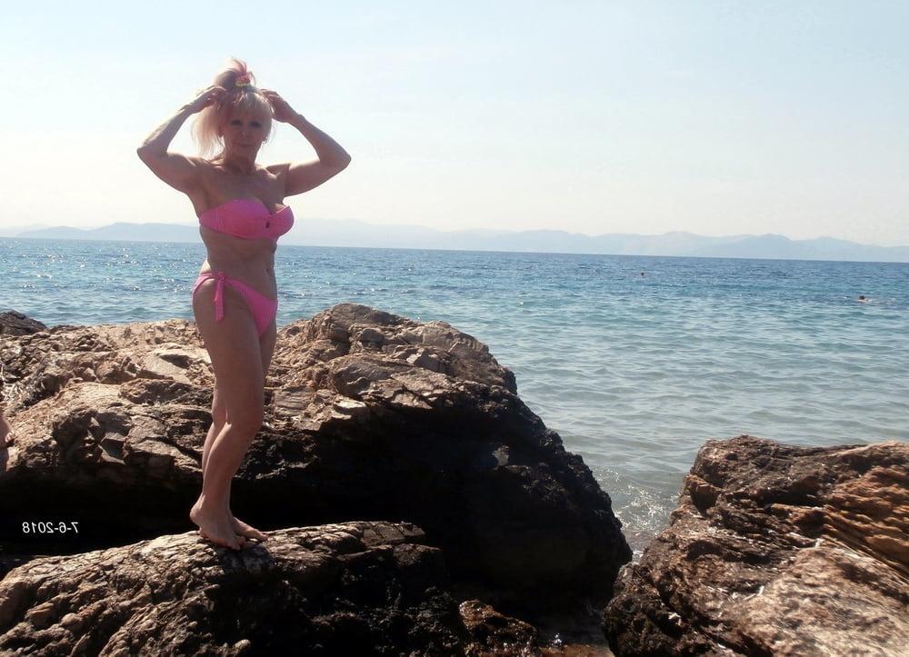12P Sexy Granny at the beach,,,,