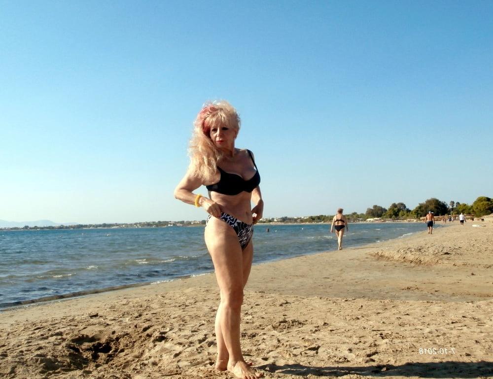 12P Sexy Granny at the beach,,,,