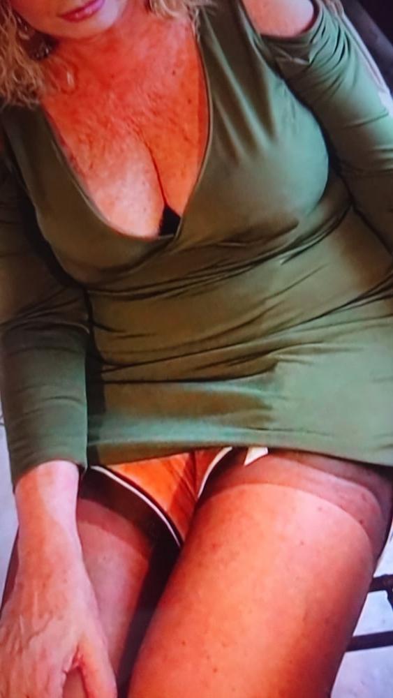 12P Milf With big tits, stockings upskirt.