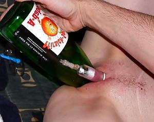 23P Flasche in der Fickfotze