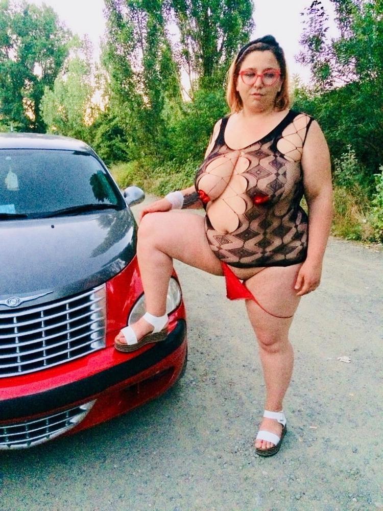11P Hot bbw wife slut in public