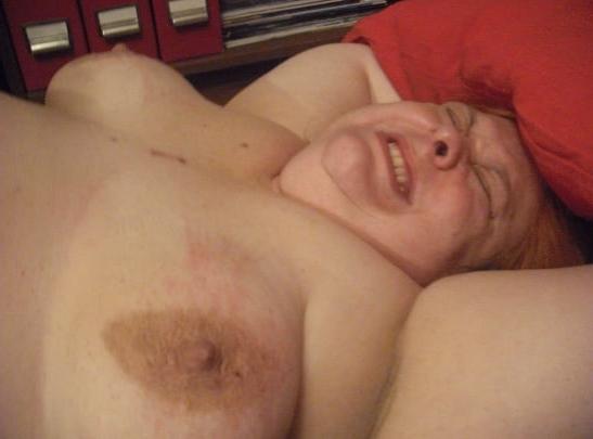 6P 65 year old redhead granny in HEAT