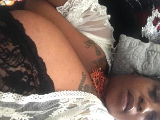 25P Freaked out black granny