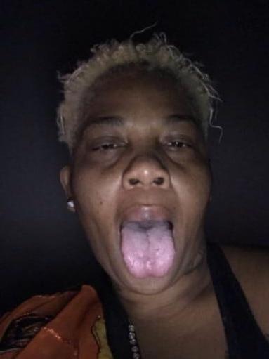 25P Freaked out black granny