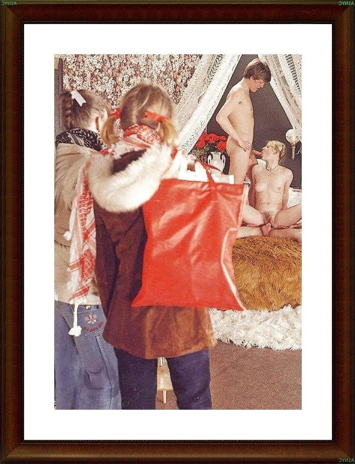 25P Retro Blonde Group Sex
