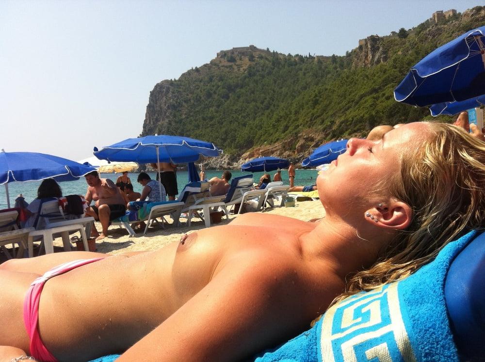 25P Blonde On Vacation Enjoys BF's Cock