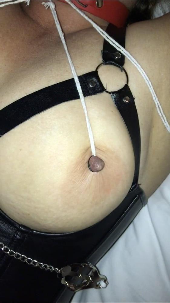 24P Nipples tied and pulled tight, what a slut!