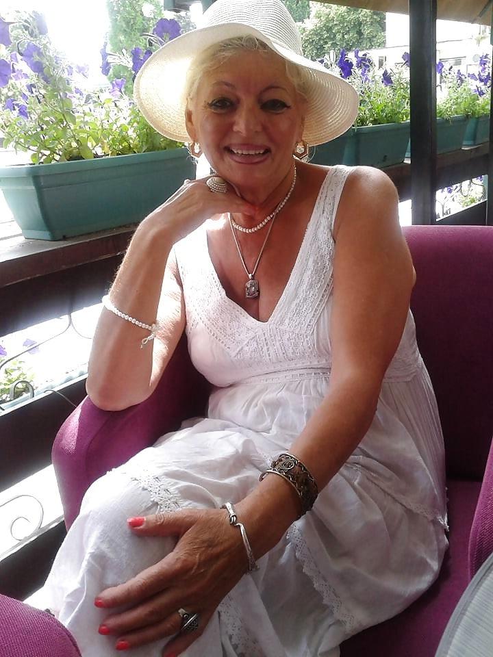 18P Stunning non-nude white haired granny
