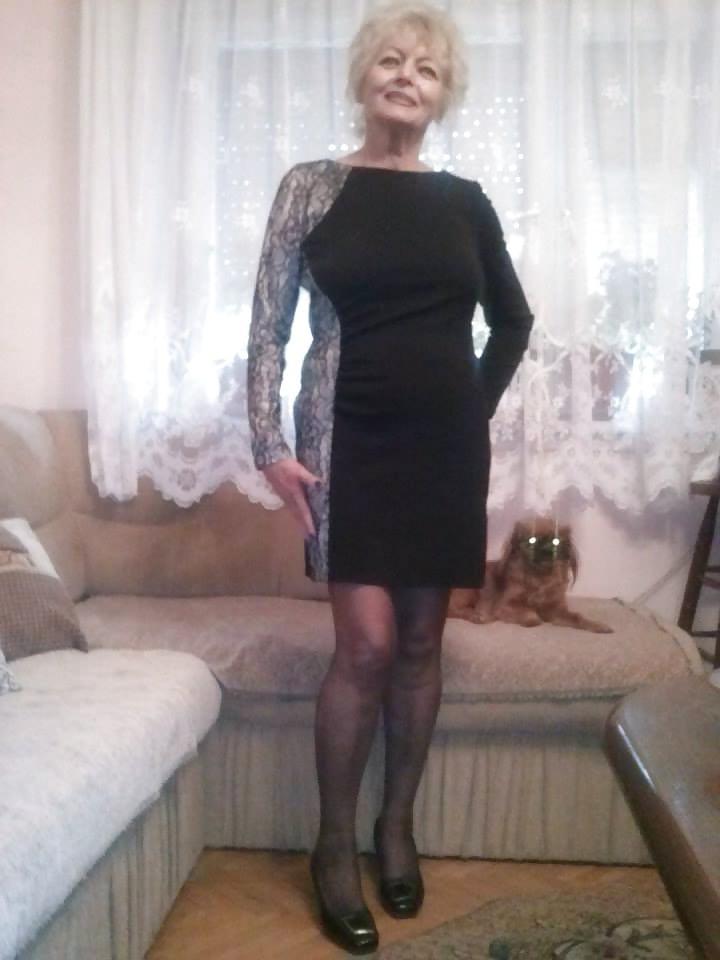 18P Stunning non-nude white haired granny