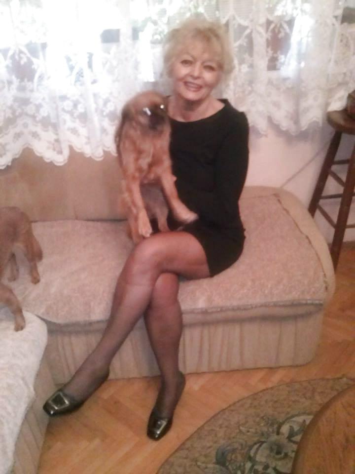 18P Stunning non-nude white haired granny