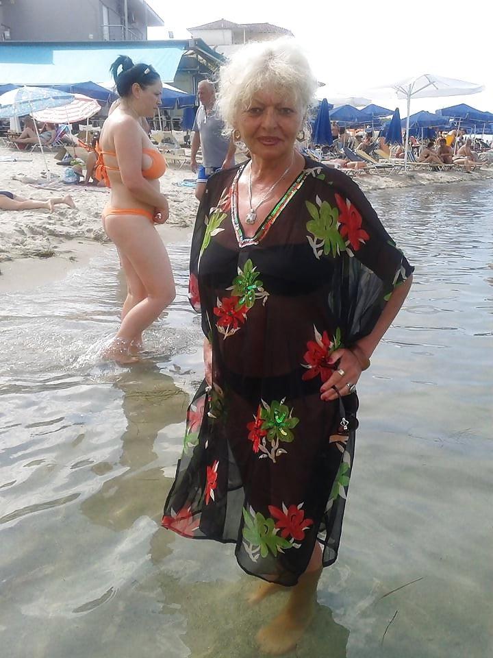 18P Stunning non-nude white haired granny
