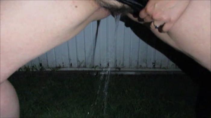 11P Hairy Pussy Wife Pissing Outside in Dress and Flip Flops