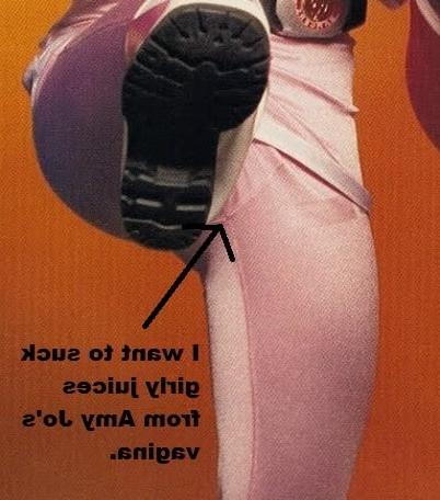 8P Amy Jo Johnson's Bald Vagina