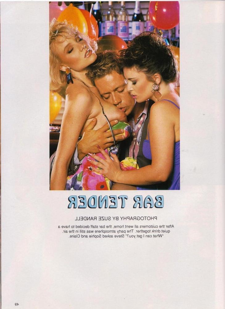 12P Penthouse Magazine - Threesome in Stockings
