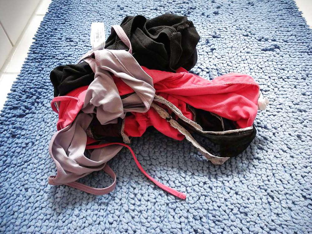 25P Clothes from daughter. Sniffing playing wearing