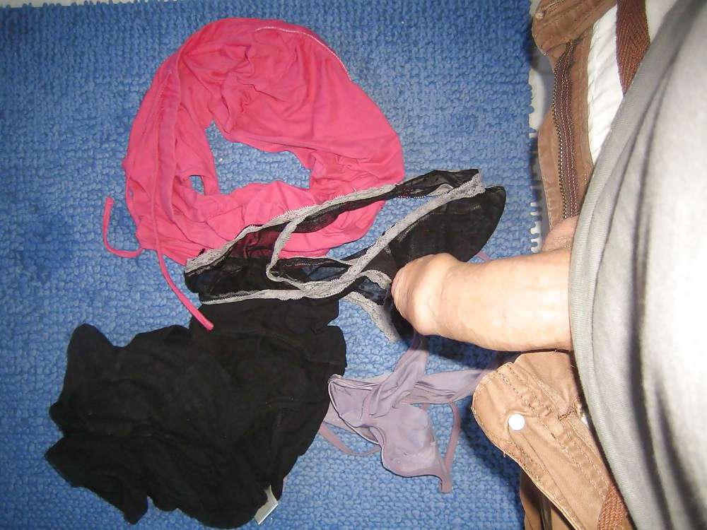 25P Clothes from daughter. Sniffing playing wearing