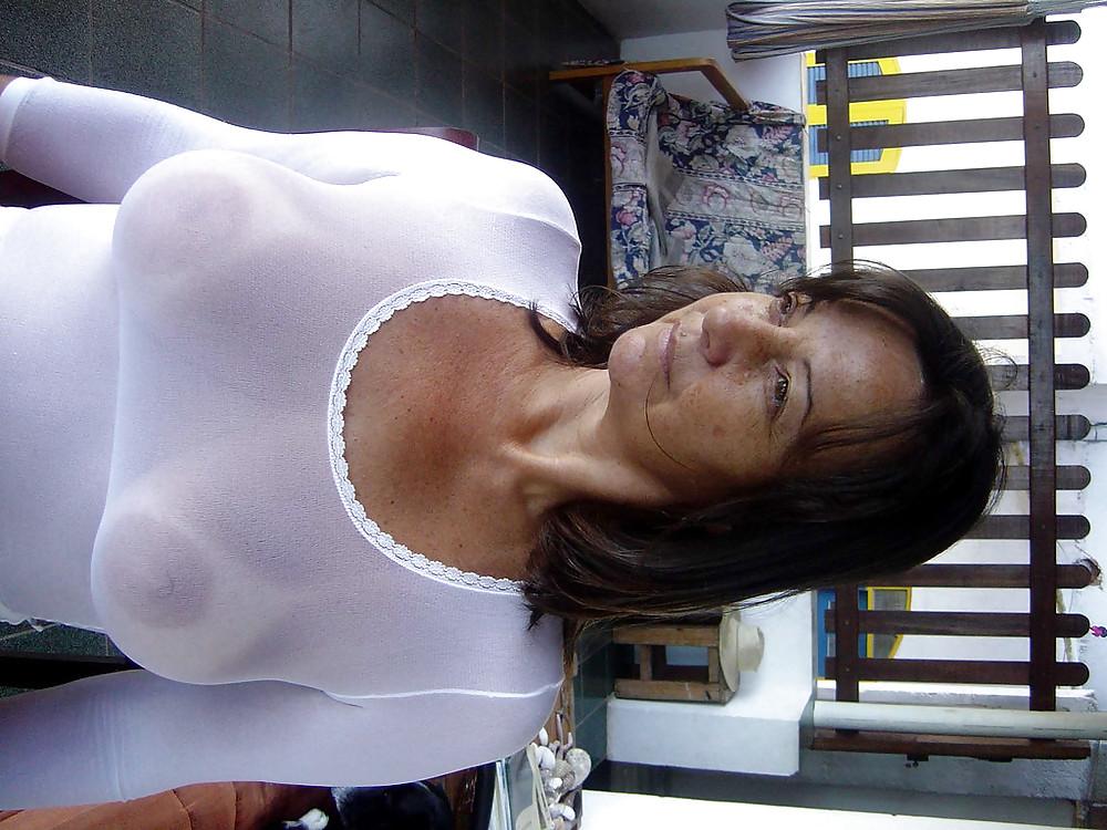 19P Transparent blouse and Wet