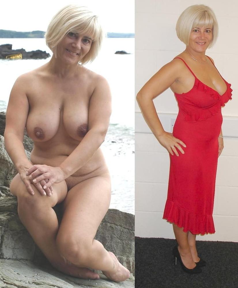 25P Women clothed and naked