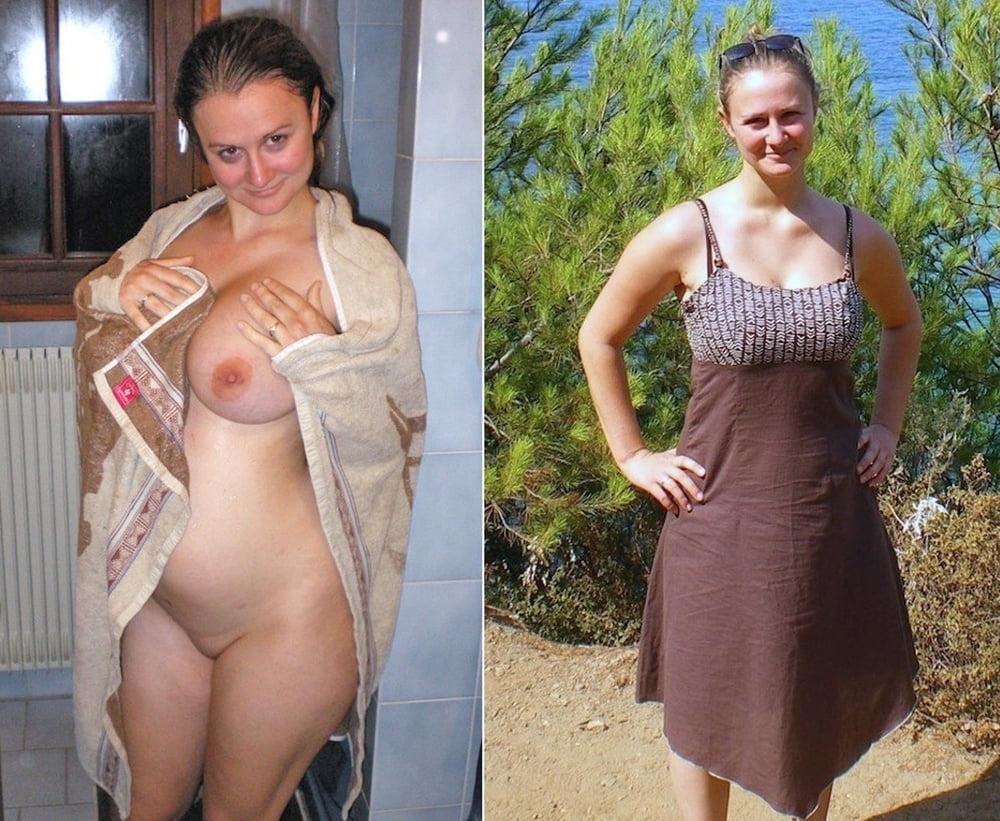 25P Women clothed and naked