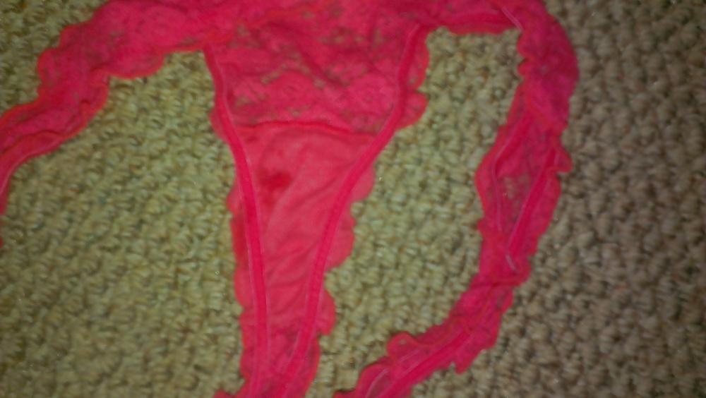 9P Wanking into amys pantys and leaving my precum 2