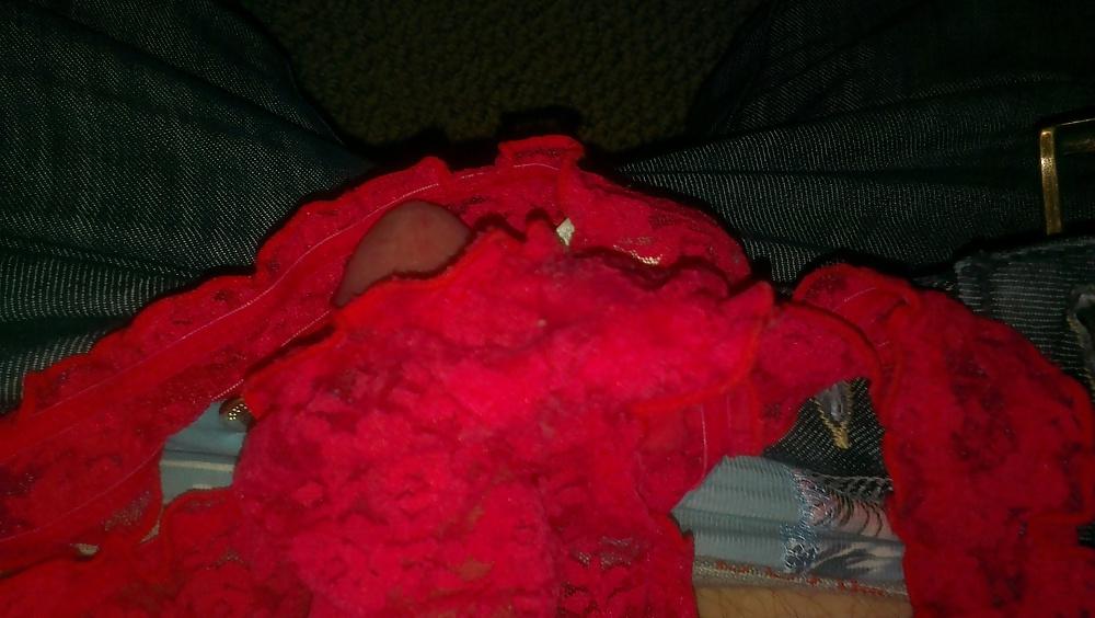 9P Wanking into amys pantys and leaving my precum 2